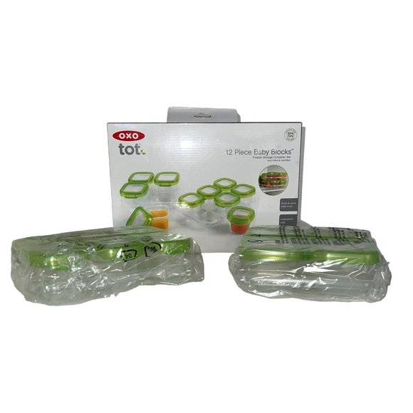 New Open Box OXO Tot 12 Piece Baby Food Blocks Freezer Storage Container Set - Picture 1 of 10